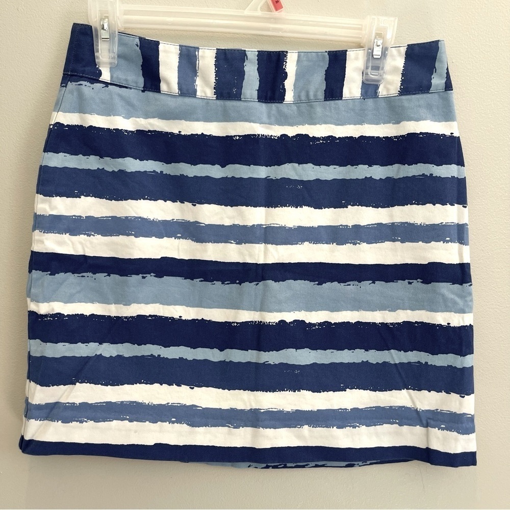 AR:  Vineyard Vines Skirt Painted Stripe Women 4 Striped Blue and White Skirt